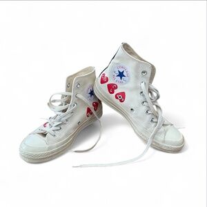 CONVERSE X PLAY Comme des Garçons Chuck 70 Multi Heart Sneakers Women's Sz 7